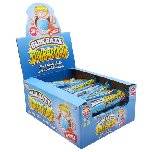 Zed Candy | Blue Razz Jawbreaker | 6 Ball Pack | Zed Candy | The Sweetie Shoppie