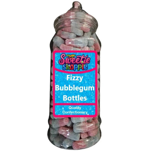 The Sweetie Shoppie | Fizzy Bubblegum Bottles | Sweet Jar 970ml | The Sweetie Shoppie