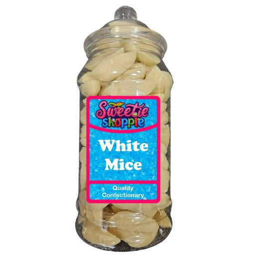 The Sweetie Shoppie | White Mice | Sweet Jar 970ml | The Sweetie Shoppie