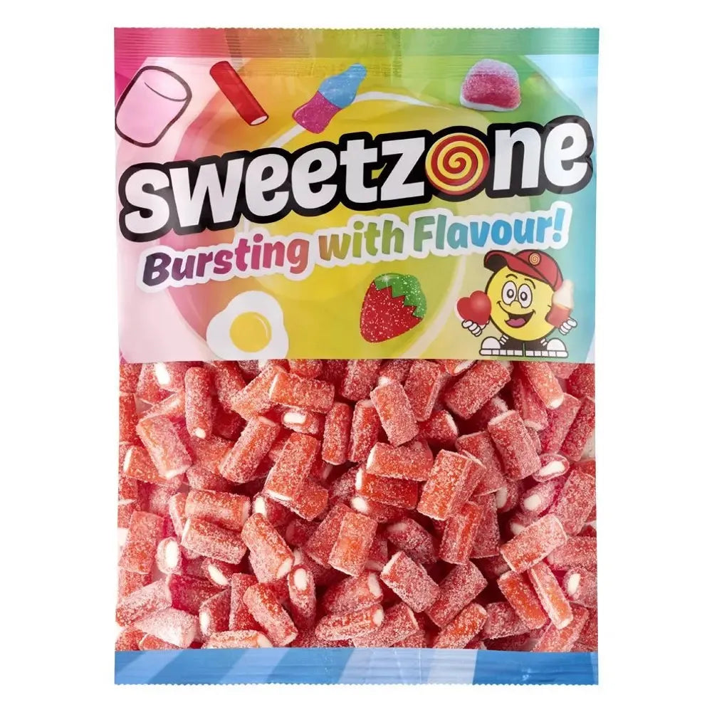 Sweetzone | Mini Fizzy Strawberry Pencils | 1Kg Bag