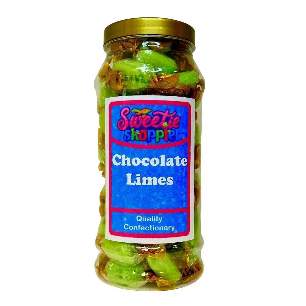 The Sweetie Shoppie | Chocolate Limes | Sweet Jar 970ml | The Sweetie Shoppie