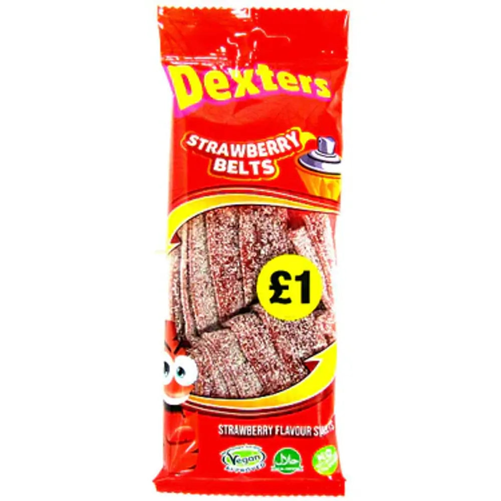 Dexters | Fizzy | Strawberry Belts | 160g