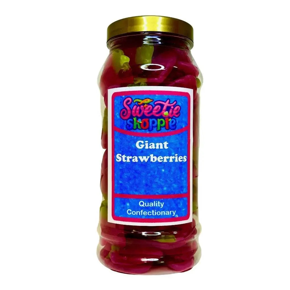 The Sweetie Shoppie | Giant Strawberries | Sweet Jar 970ml | The Sweetie Shoppie