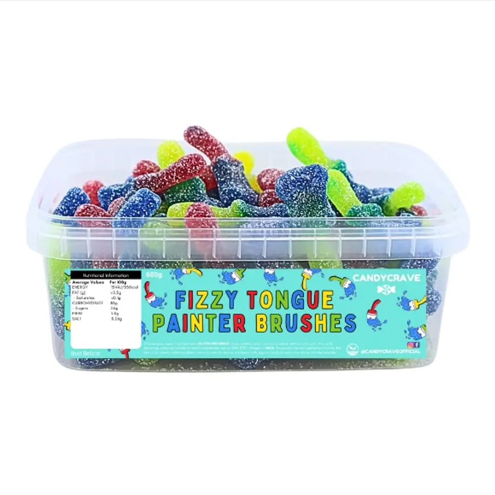 Candycrave  | Fizzy Tounge Painter Brushes | Sweet Tub 600g