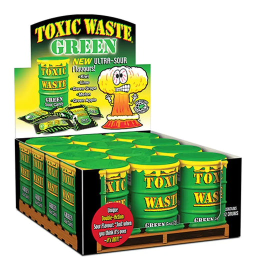 Toxic Waste | Toxic Waste | Green Sour Candy Tubs | The Sweetie Shoppie