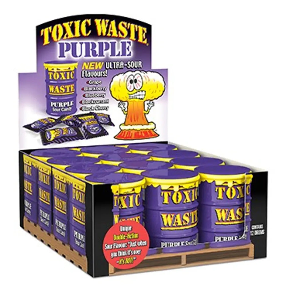 Toxic Waste | Toxic Waste | Purple Drum 42g | Extreme Sour Candy | The Sweetie Shoppie