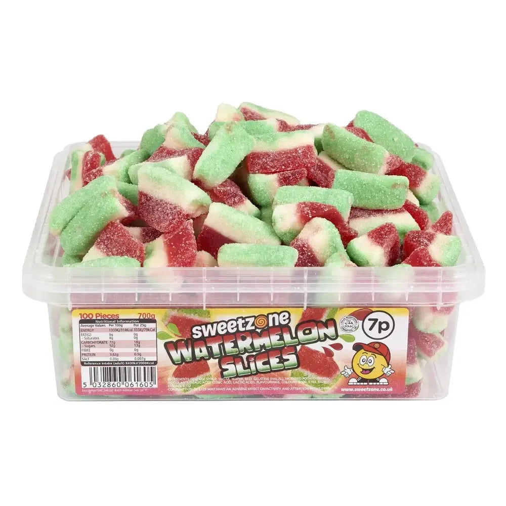 Sweetzone | Fizzy Watermelon Slices | Sweet Tub