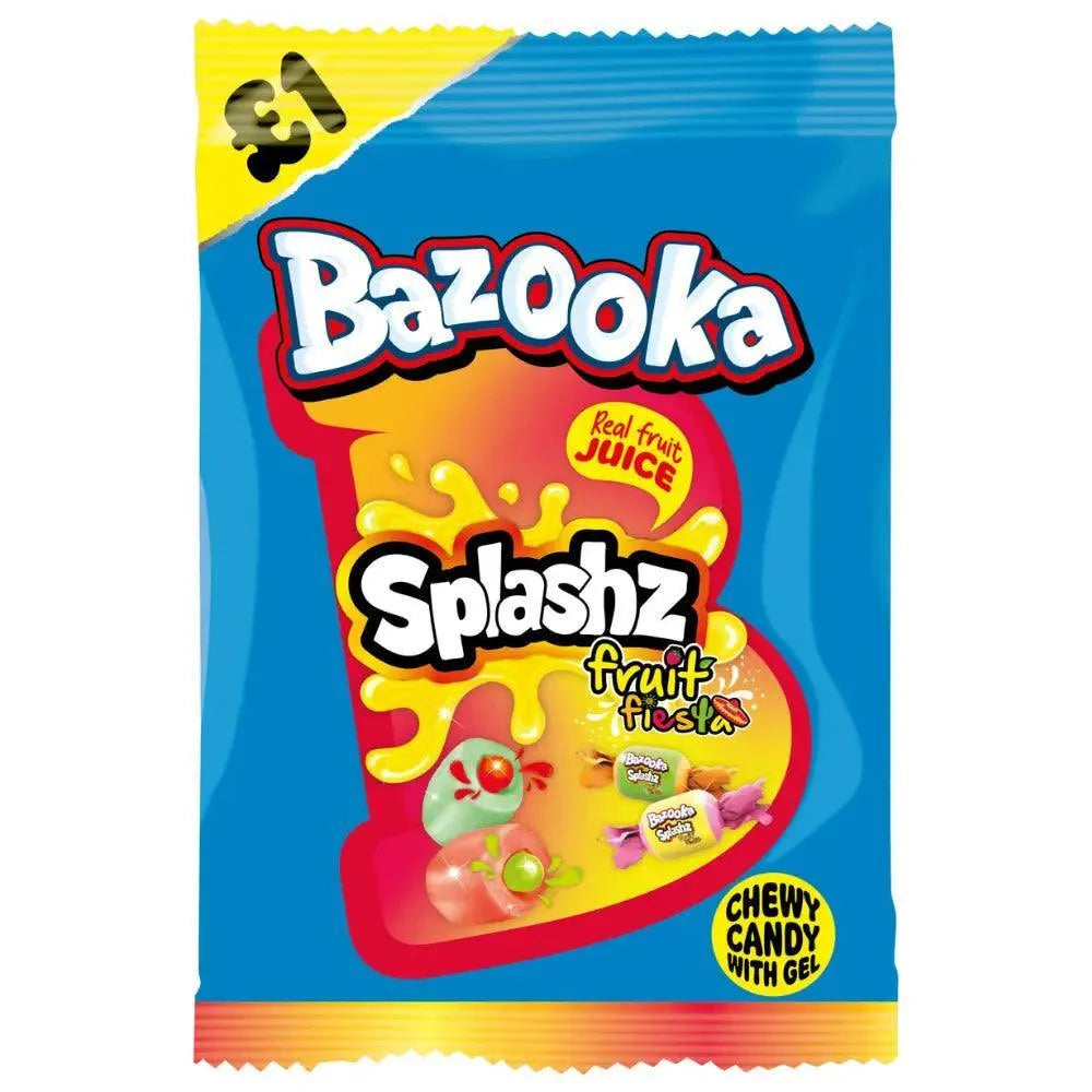 Bazooka | Bazooka Splashz Fruit Fiesta Bag 120g | Sweet Bag | The Sweetie Shoppie