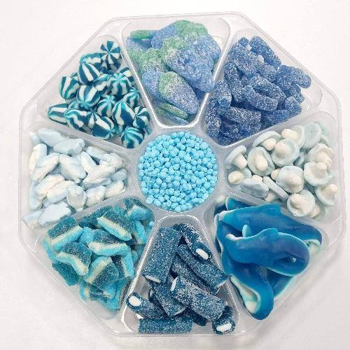 The Sweetie Shoppie | Blue Sweet Themed Sweet Platter | Great For Baby Shower Sweets | The Sweetie Shoppie