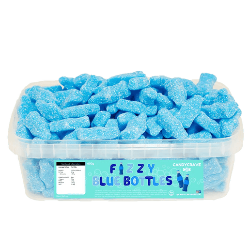 Candy Crave | Candy Crave | Fizzy Blue Bottles | Sweet Tub 600g | The Sweetie Shoppie