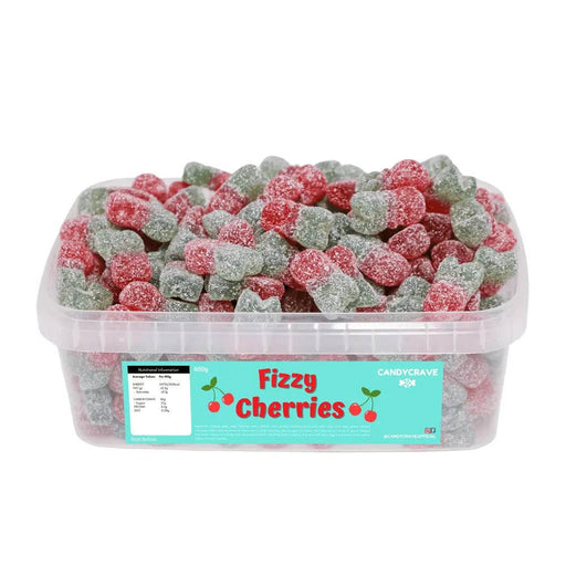 Candy Crave | Candy Crave | Fizzy Cherries | Sweet Tub 600g | The Sweetie Shoppie