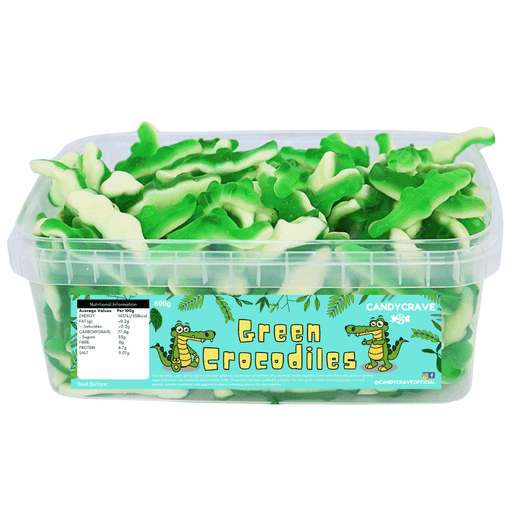 Candy Crave | Candy Crave | Green Crocodiles | Sweet Tub 600g | The Sweetie Shoppie