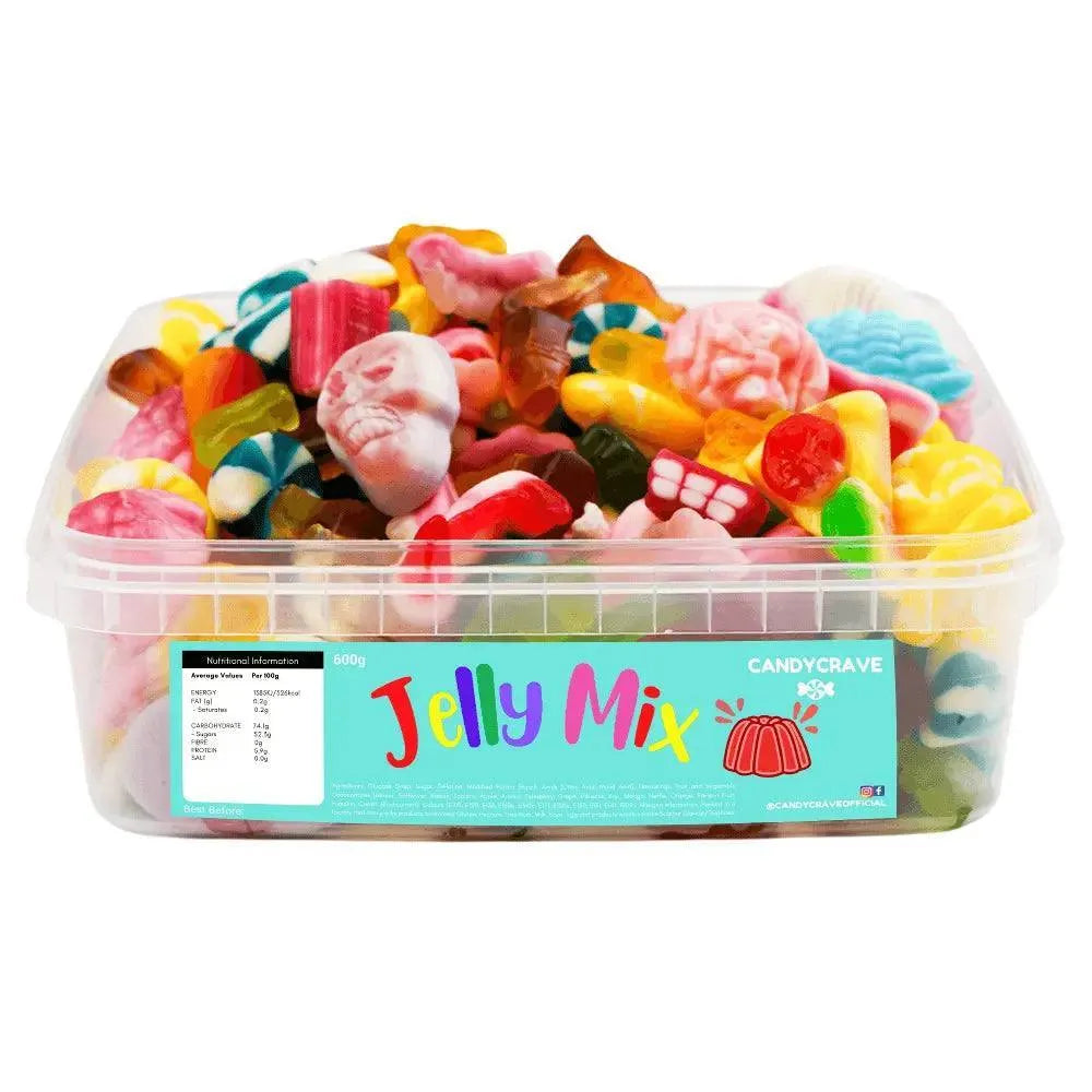 🍬🌈 CANDYCRAVE Jelly Mix Tub - 600g of Sweet Delights! 🍭