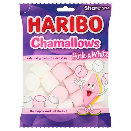 Haribo | Chamallows Pink & White | Haribo | 140g Share Bag | The Sweetie Shoppie
