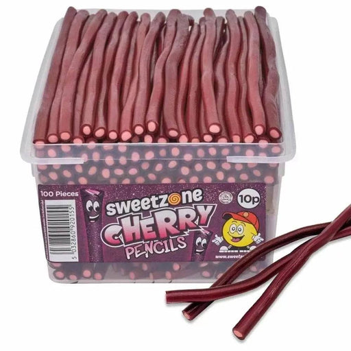 Sweetzone | Cherry Pencils | 100g | The Sweetie Shoppie
