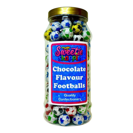 The Sweetie Shoppie | Chocolate Footballs | Sweet Jar 970ml | The Sweetie Shoppie