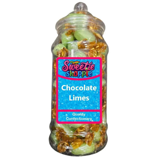 The Sweetie Shoppie | Chocolate Limes | Sweet Jar 970ml | The Sweetie Shoppie