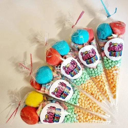 The Sweetie Shoppie | Colorful Sweet Cones and Sweet Bags | Sweet Delights for Kids' Parties | The Sweetie Shoppie
