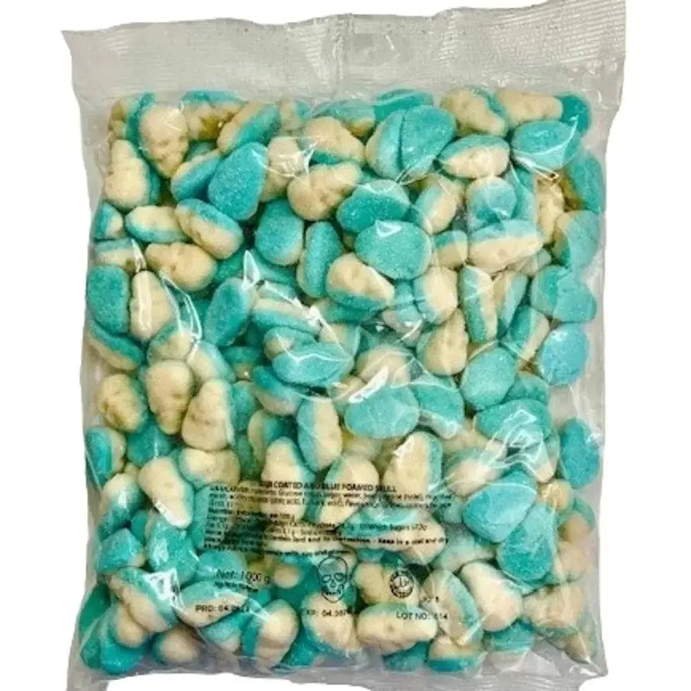 The Sweetie Shoppie | Fizzy Blue Skulls 1kg Bag | The Sweetie Shoppie