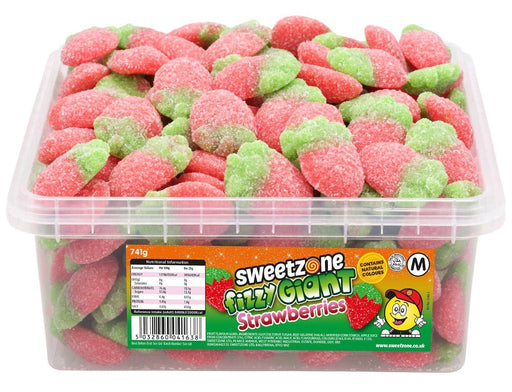 Sweetzone | Fizzy Giant Strawberries | Sweet Tub | Sweetzone | The Sweetie Shoppie