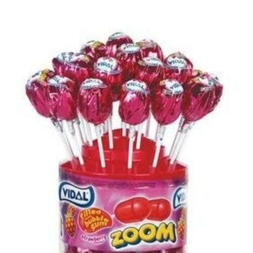 Vidal | Mega Zoom Strawberry Lollipops | Vidal | The Sweetie Shoppie