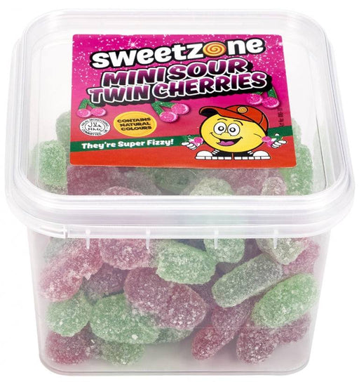 Sweetzone | Mini Sour Twin Cherries 170g | Mini Sweet Tub | Sweetzone | The Sweetie Shoppie