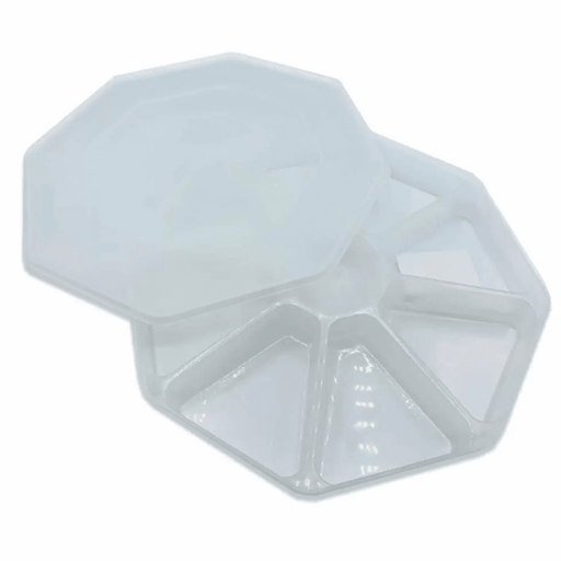 The Sweetie Shoppie | Nibbles Plastic Sweet Platter & Lid (9 Sections) 30 X 30cm | The Sweetie Shoppie