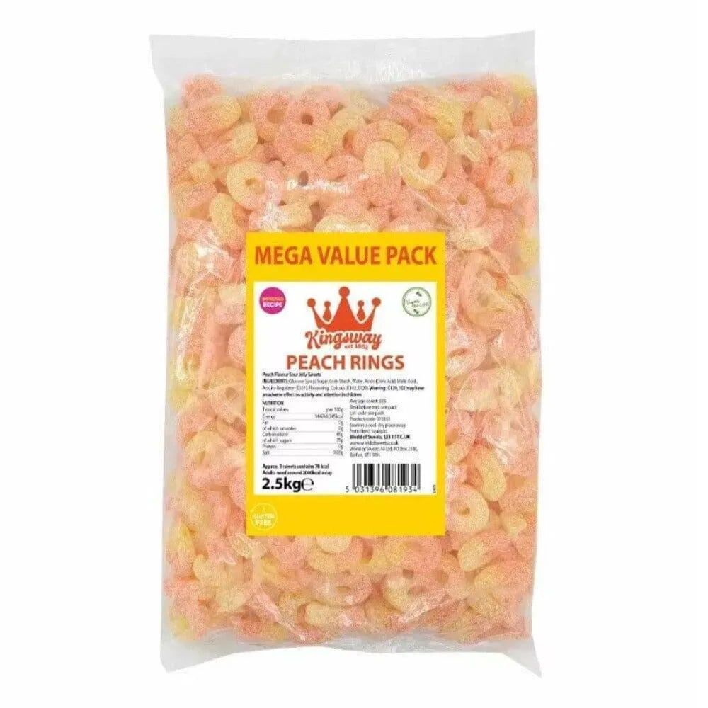 Kingsway | Peach Rings | 100g | The Sweetie Shoppie