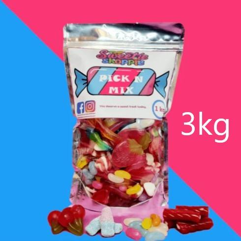 The Sweetie Shoppie | Pre Mixed Gigantic Pick n Mix 3kg Sweet Pouch | The Sweetie Shoppie