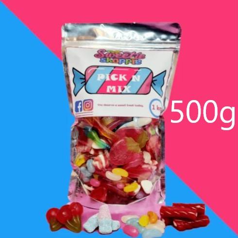 The Sweetie Shoppie | Pre Mixed Pick n Mix 500g Sweet Pouch | The Sweetie Shoppie