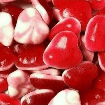 Vidal | Red & White Jelly Twist Hearts | Vidal | The Sweetie Shoppie