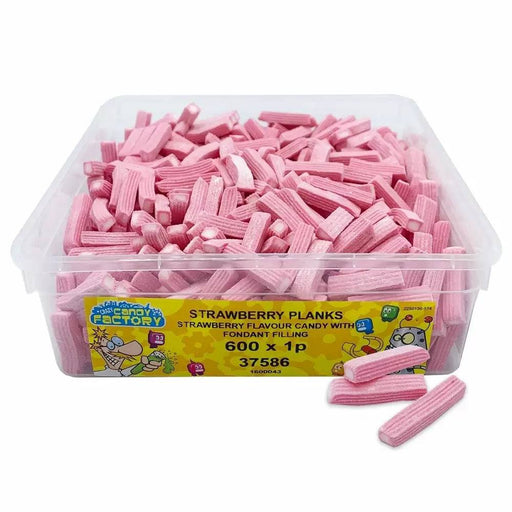 Crazy Candy Factory | Strawberry Flavour Planks | Sweet Tub | Crazy Candy Factory | The Sweetie Shoppie