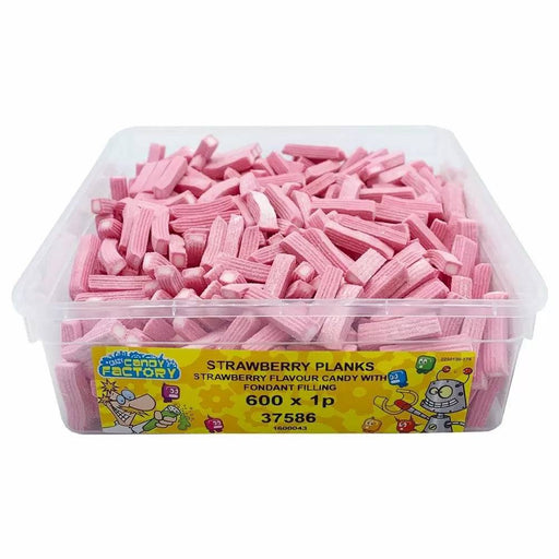 Crazy Candy Factory | Strawberry Flavour Planks | Sweet Tub | Crazy Candy Factory | The Sweetie Shoppie