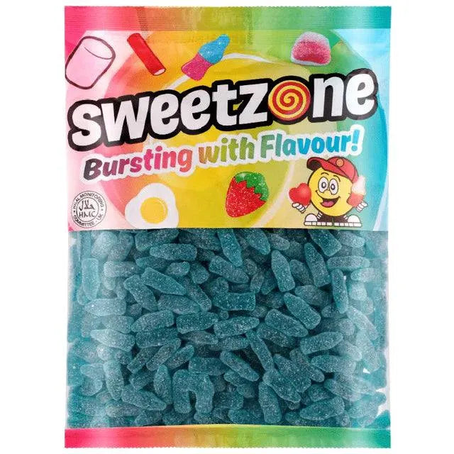 Sweetzone | Sweetzone | Blue Raspberry Bottles | 1kg Bag | The Sweetie Shoppie