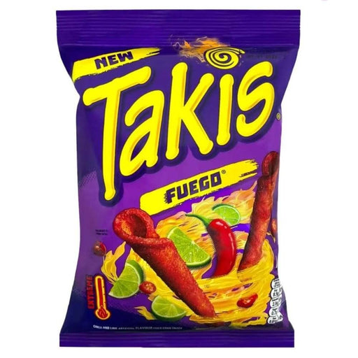 The Sweetie Shoppie | Takis Corn Chips - Fuego Hot Chili Pepper & Lime Tortilla - Large 180g Bag | The Sweetie Shoppie