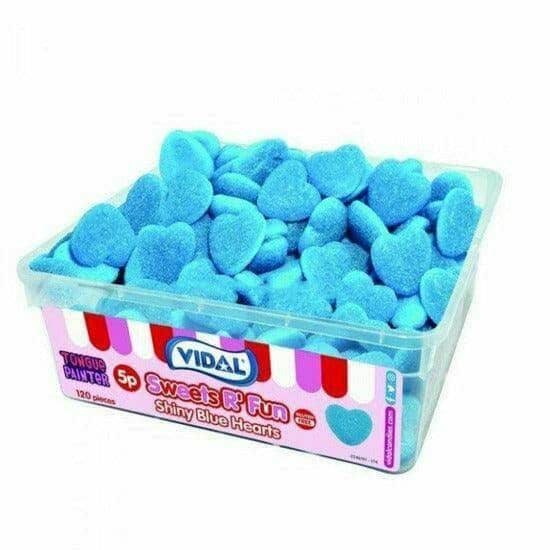 Vidal | Tongue Painter | Blue Raspberry Hearts | Sweet Tub | Vidal | The Sweetie Shoppie