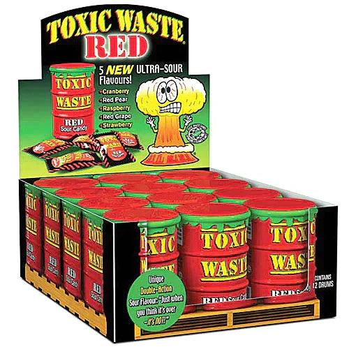 Toxic Waste | Toxic Waste | Red Ultra Sour Candy Tub | The Sweetie Shoppie