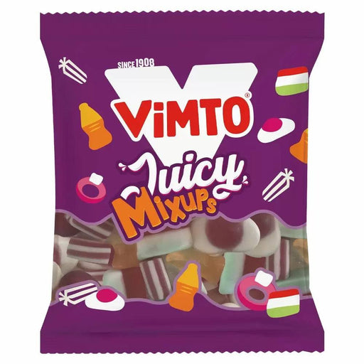 Vimto | Vimto | Juicy Mix-Ups Share Bags | 140g | The Sweetie Shoppie