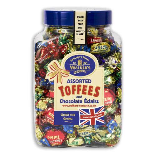 Walkers | Walkers Toffee Assorted Toffees & Eclairs 1.25kg Gift Jar | The Sweetie Shoppie