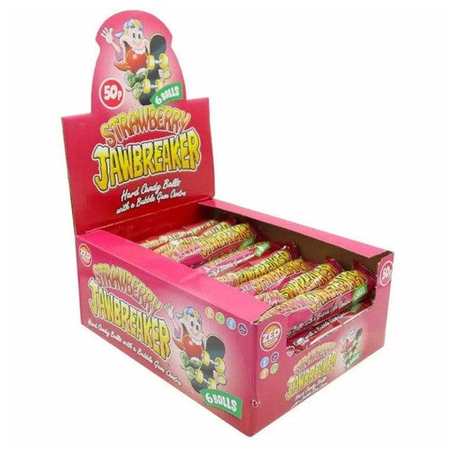 Zed Candy | Zed Candy | Strawberry Jawbreaker | 6 Ball Pack | The Sweetie Shoppie