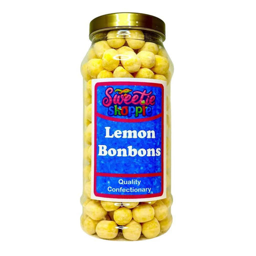 The Sweetie Shoppie | Zesty Lemon Bon Bons Sweet Jar 970ml | The Sweetie Shoppie