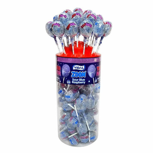 Vidal | Zoom Sour Raspberry Tongue Painter Lollipops | Vidal | The Sweetie Shoppie