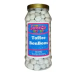 A 970ml jar of toffee bonbons with a sugar-dusted coating, perfect for gifting or sharing