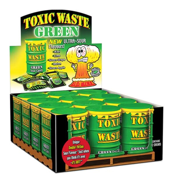 Toxic Waste - Toxic Waste - Green Sour Candy Tubs - The Sweetie Shoppie