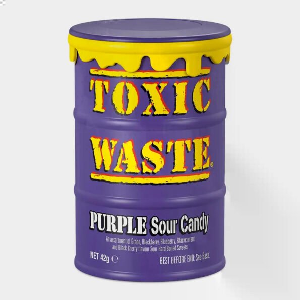 Toxic Waste - Toxic Waste - Purple Drum 42g - Extreme Sour Candy - The Sweetie Shoppie