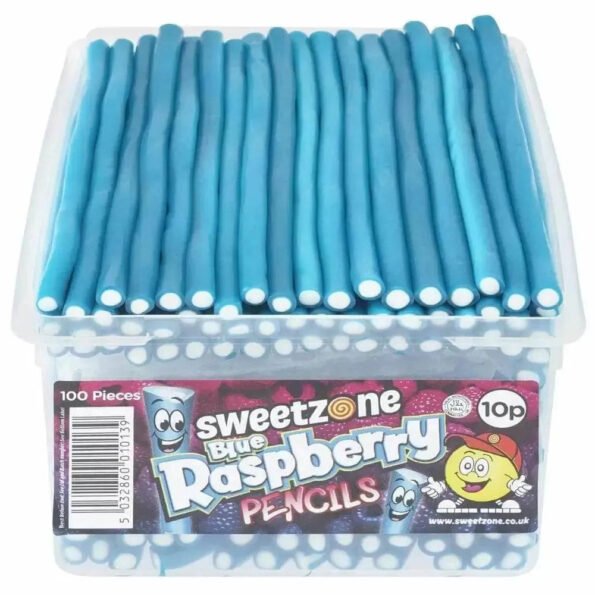 Sweetzone - Blue Raspberry Pencils - 100g - The Sweetie Shoppie