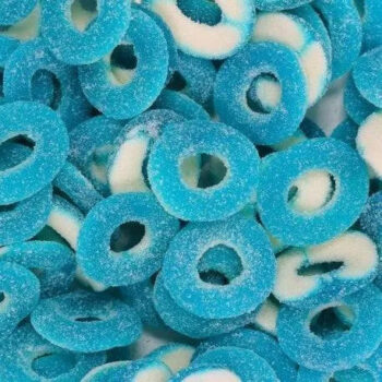 The Sweetie Shoppie - Blue Raspberry Rings - 100g - The Sweetie Shoppie