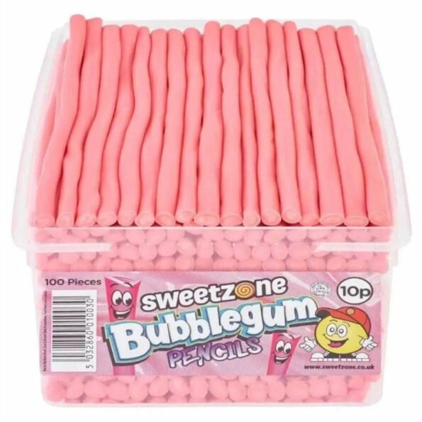 Sweetzone - Bubblegum Pencils - 100g - The Sweetie Shoppie