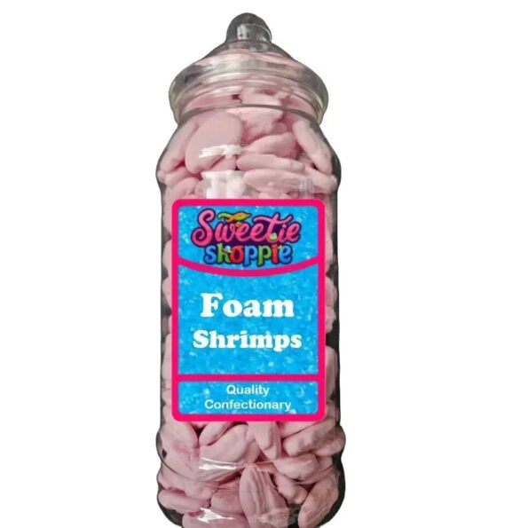 The Sweetie Shoppie - Foam Shrimps - Sweet Jar 970ml - The Sweetie Shoppie