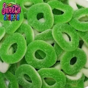 Dulce Plus - Sour Apple Rings - Green & White Circle Shaped Jellies - Dulce - The Sweetie Shoppie